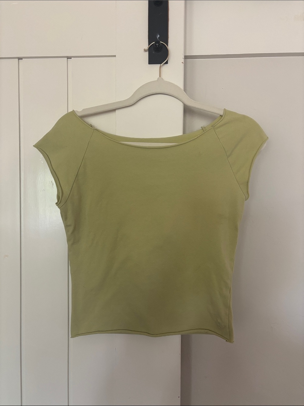 Urban Outfitters Out From Under Light Green Scoop Neck Short Sleeve Top